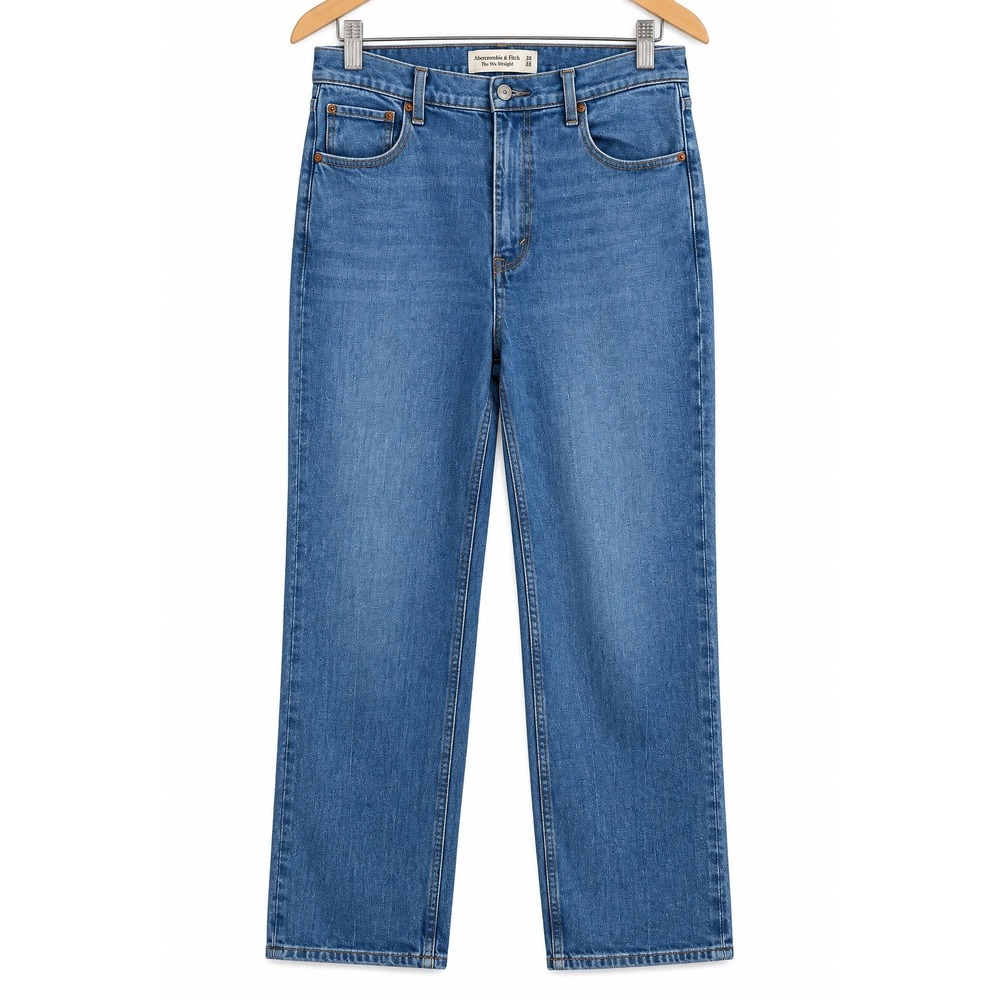 Abercrombie & Fitch The Ankle Straight Ultra High Rise Jeans Blue Size 30 10